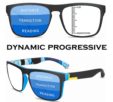 Gafas de lectura multifocales para hombre y mujer, montura grande, ver cerca y lejos, sin línea, graduadas, añadir 75, 100, 125, 150, 175, 200, 225 a 400 ► Foto 1/6