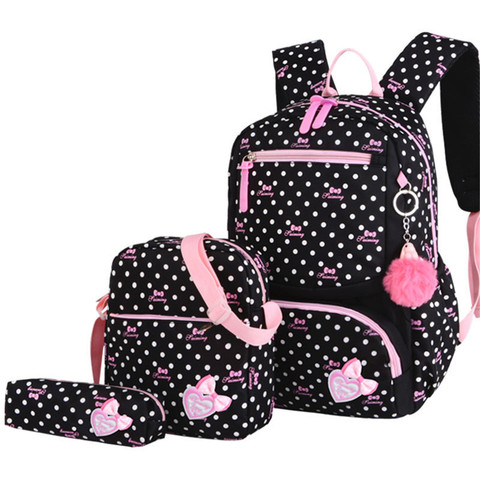 Conjunto de 3 mochilas escolares estampadas para niños, Mochila bonita a la moda ► Foto 1/6