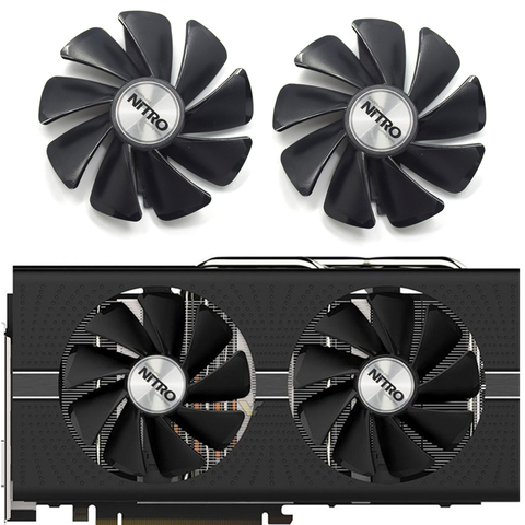 Ventilador de refrigeración para tarjeta de vídeo de videojuegos, dispositivo de refrigeración para Sapphire Radeon RX 470 480 580 570 RX580 RX480, 95MM, CF1015H12D, 2 uds. ► Foto 1/3