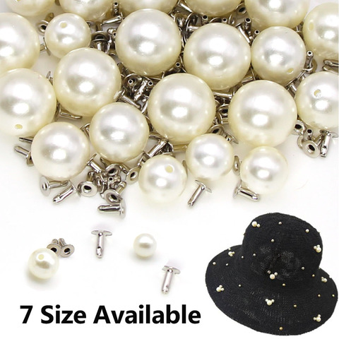 Tachuelas con forma de perlas para ropa, conjunto de 100/50/10 tachuelas  con forma de
