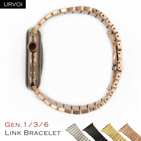 URVOI-pulsera de eslabones gen.6th 3rd para apple watch series 6 5 4 3, correa ajustable de acero inoxidable de alta calidad para iWatch ► Foto 1/5