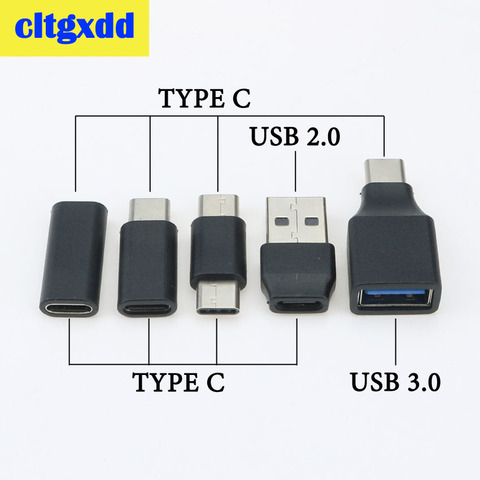 Cltgxdd-Adaptador de conector USB tipo C macho a hembra, adaptador de conector OTG hembra, USB 3,0 a Cable C, Mini convertidor de adaptador ► Foto 1/6