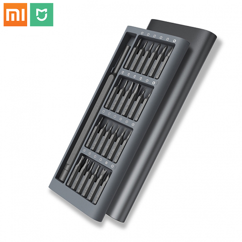 Kit de destornilladores originales Xiaomi Mijia Wiha de uso diario 24 brocas magnéticas de precisión AL destornillador de la Caja xiaomi smart home Set 2022 ► Foto 1/6