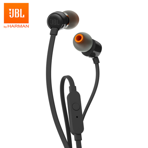 JBL-auriculares intrauditivos estéreo T180A, cascos deportivos con cable de  3,5mm para juegos, manos libres con micrófono