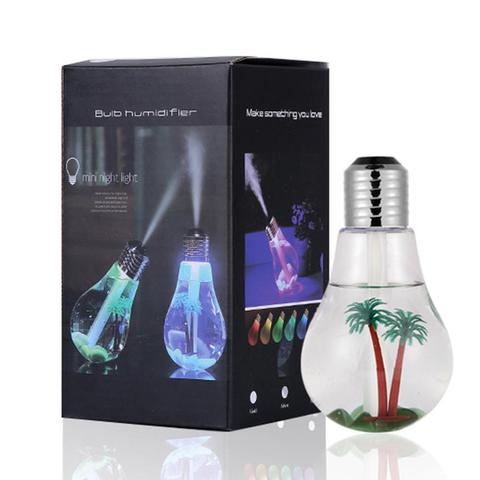 Humidificador Ultrasónico USB creativo, de Aroma con luz LED nocturna minidifusor, vaporizador de aromaterapia, Bombilla tipo botella, humidificador para el hogar ► Foto 1/6