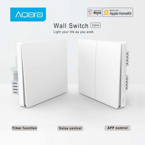 Aqara-Interruptor de pared D1 ZigBee, interruptor inteligente de pared sin cable, luz Neutral, Control remoto, llave inalámbrica, funciona para Mi Home ► Foto 1/6