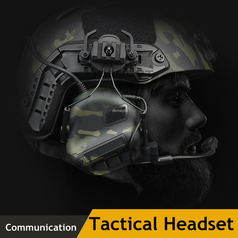 Auriculares tácticos militares para caza, accesorios de comunicación, protección para la oreja, Airsoft ► Foto 1/6