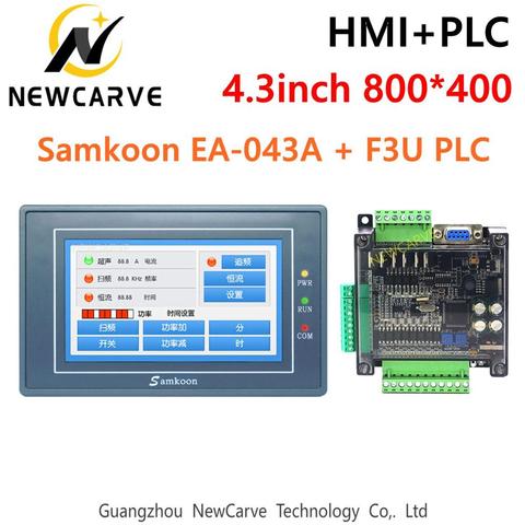 Samkoon EA-043A HMI pantalla táctil 4,3 pulgadas y FX3U serie PLC tablero de Control Industrial Newcarve ► Foto 1/5