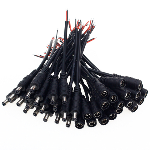 5/10 piezas. 5,5x2,1 enchufe DC macho o hembra Cable conector para 3528 5050 LED tira de luz ► Foto 1/6