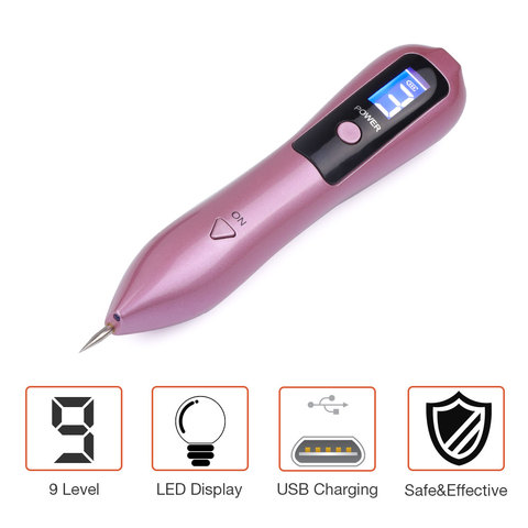 Pluma de Plasma LCD con iluminación LED, máquina láser para eliminación de tatuajes, topos, cuidado facial, eliminación de etiquetas para la piel, eliminación de manchas de verrugas y pecas ► Foto 1/6