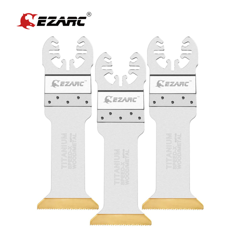 EZARC 3 uds cuchillas multiherramienta oscilante de titanio sierra de corte de potencia extralarga corte rápido de velocidad para madera, Metal y Material duro ► Foto 1/6