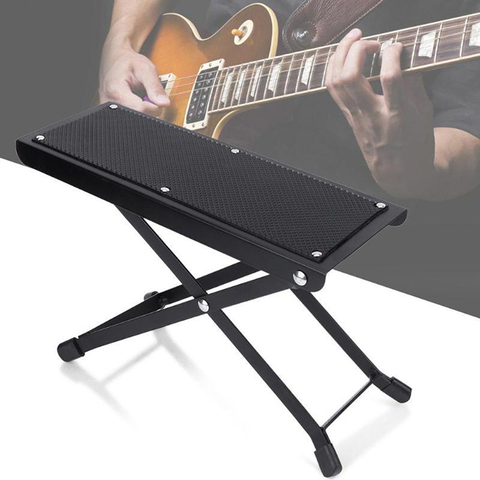 Reposapiés de guitarra, apoyo de Pedal con almohadillas antideslizantes de altura ajustable, soporte de descanso del cuello para guitarra, accesorio para taburete de pie ► Foto 1/6