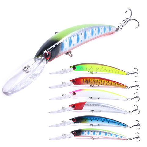 HENGJIA 1 Uds 15cm 15g buceo profundo Jerkbait Artificial cebo duro pesca Wobblers Minnow señuelos para Bass pescar lucios carpas y abordar ► Foto 1/6