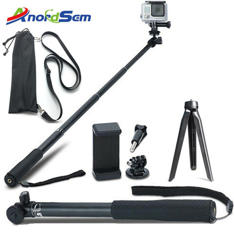 Anordsem-Palo de Selfie extensible, monopié de montaje, trípode para GoPro Hero 9 8 7 6 5 sj DJI, cámara de acción para XiaomiYI 4K ► Foto 1/6