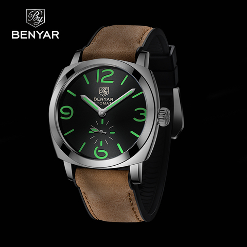 BENYAR-relojes mecánicos automáticos para Hombre, militares, resistentes al agua, masculino, 2022 ► Foto 1/6