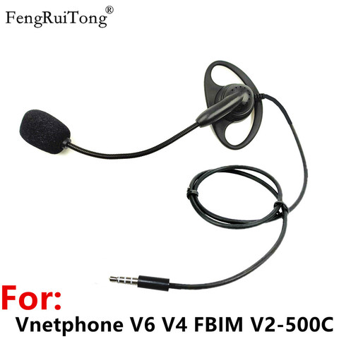 Auriculares con gancho para la oreja para árbitro, audífonos con conector de 3,5mm para Vnetphone V6 V4 FBIM V2-500C, intercomunicador Bluetooth de motocicleta BT ► Foto 1/3