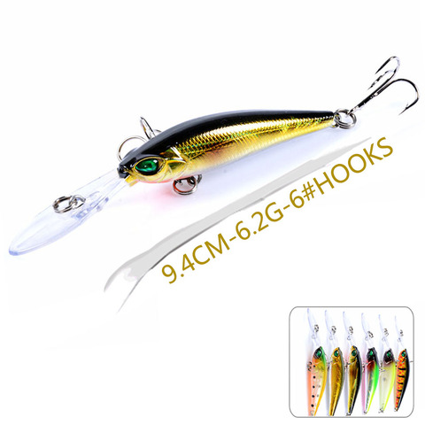 1 Uds se hunde Jerkbait Minnow invierno Crankbait japonesa para la pesca señuelo/accesorios/abordar cebo duro Swimbait Artificial Pike mar ► Foto 1/6