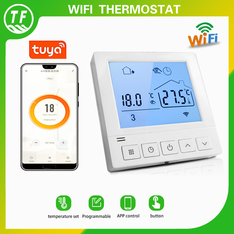 Termostato inteligente Wifi para calefacción de suelo eléctrica, controlador de temperatura para calefacción de suelo, 20A, programación semanal, Tuya, 220VAC, nuevo de 2022 ► Foto 1/6