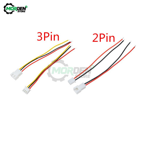 5 pares/10 Uds 10cm XH2.54 2 pines 3 pines 2P/3P paso 2,54mm Cable de conector XH enchufe de Cable macho a hembra conector 26AWG ► Foto 1/6