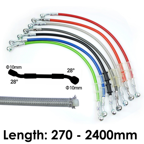 Manguera de aceite trenzado para motocicleta, tubo de refuerzo de freno, línea de tubo de combustible de 270 a 2400mm para Honda DIO CBR 600 F4 2005 RE Shadow MSX 125 ► Foto 1/6