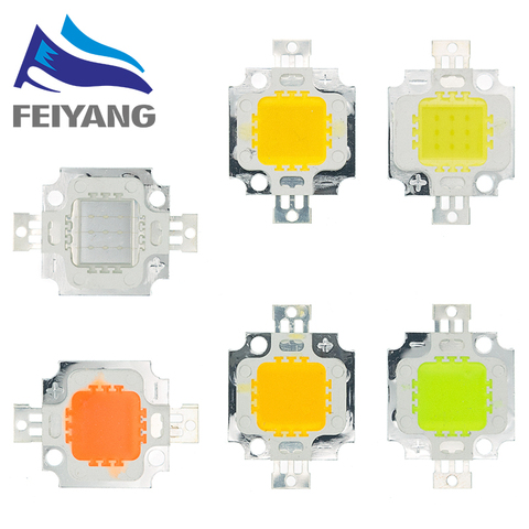 1 piezas 10W LED integrado de alta potencia LED de 10W Blanco/azul/rojo/Verde/ amarillo/blanco cálido/600mA 12,0 V 800-1000LM 24 * 40mil ► Foto 1/6