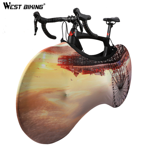 WEST BIKING-Funda universal para bicicleta a prueba de polvo y arañazos, cubierta para bici de montaña o de carretera, protección para ruedas ► Foto 1/6