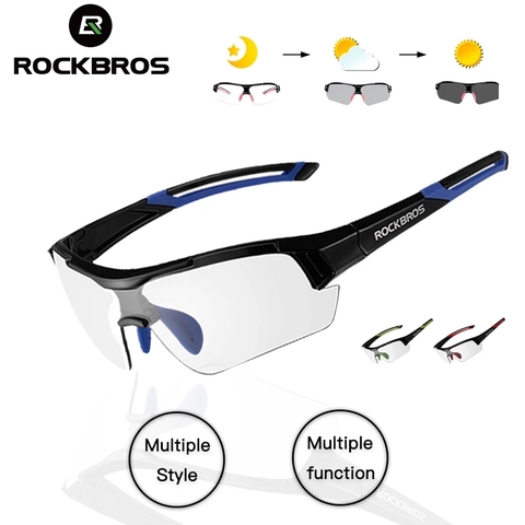 ROCKBROS-gafas de sol fotocromáticas para ciclismo, lentes polarizadas para exteriores, con protección UV400 para ciclismo de montaña o de carretera ► Foto 1/6