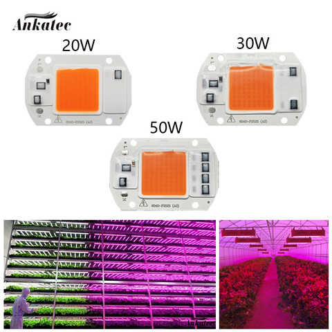 Lámpara LED para cultivo de plantas chip COB de espectro completo CA 220V 110V 20W 30W 50W invernadero planta de semilleros interiores y crecimiento de flores ► Foto 1/6