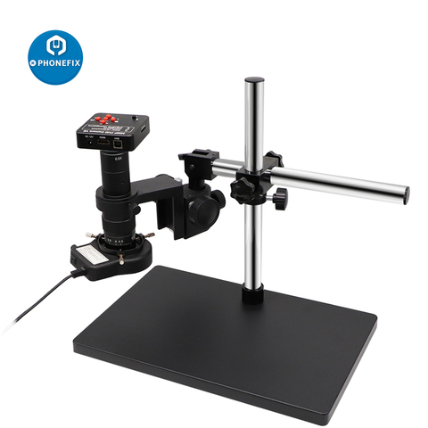 Cámara de microscopio Digital Industrial, grabadora de vídeo, soporte ajustable C, cámara de montaje para inspección SMD PCB, 38MP, 1080P, USB, HDMI ► Foto 1/6