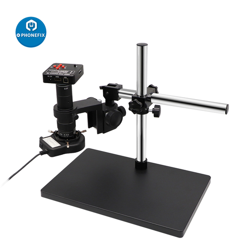 Cámara de microscopio Digital Industrial, grabadora de vídeo, soporte ajustable C, cámara de montaje para inspección SMD PCB, 38MP, 1080P, USB, HDMI ► Foto 1/6