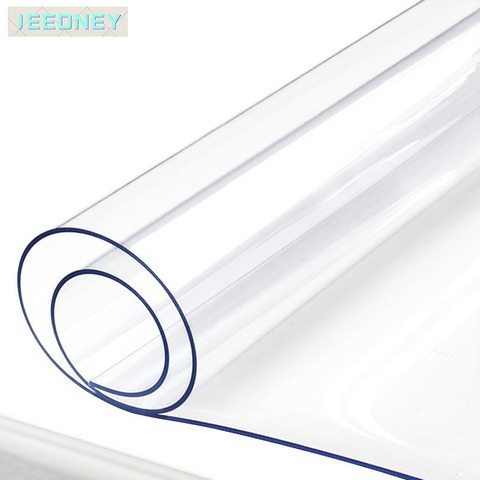 Mantel Flexible de vidrio suave, película líquida, paño de aceite para mesa, alfombrilla transparente para suelo, cubierta protectora de mesa, tela de silicona de Pvc ► Foto 1/6