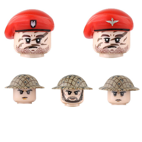 WW2-figuras de soldados de infantería del ejército británico, bloques de construcción, militar, rojo, demonio, paracaidistas, armas, piezas, Mini piezas, Juguetes ► Foto 1/2