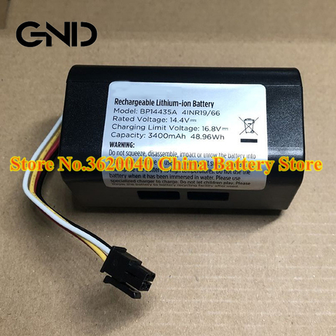 Batería de repuesto GND de 14,4 V, 3400mAh, 48,96wh, BP14435A, para Midea i5 4INR19/66, robot de barrido, batería de iones de litio de polímero y herramientas gratuitas ► Foto 1/6