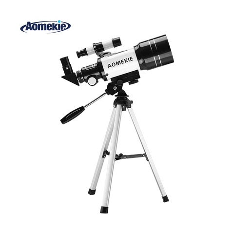 AOMEKIE F30070M telescopio astronómico con trípode Finderscope espacio terrestre Luna viendo telescopio Monocular para principiantes ► Foto 1/6