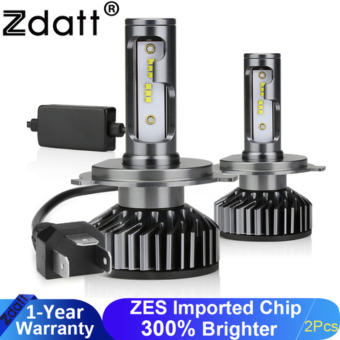 Zdatt H7 lámpara LED H4 LED H8 H9 H11 lámpara de hielo H27 880 Luz de coche 9005 HB3 faros LED 12000LM 100W 6000K 12V lámpara de automóviles ► Foto 1/6