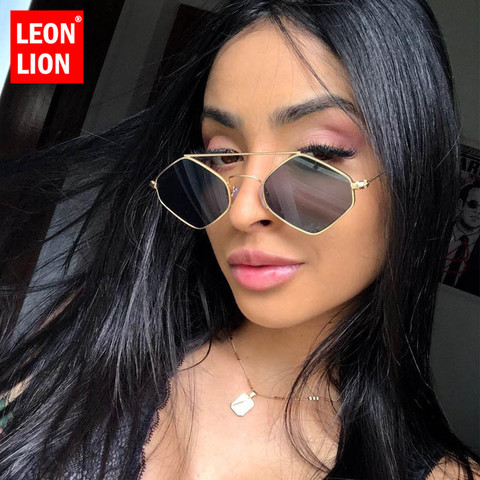 LeonLion-gafas De Sol Retro pequeñas para mujer, lentes De Sol De marca De lujo para dama, gafas De Sol Vintage, lentes De espejo para mujer ► Foto 1/6