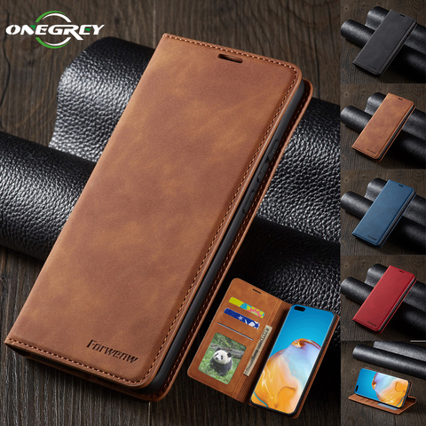 Funda magnética tipo billetera para teléfono móvil Huawei, carcasa de lujo con tapa para Huawei P40 P30 P20 Mate 30 20 Pro Lite P Plus Smart 2022 ► Foto 1/6