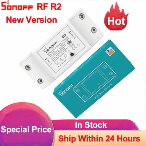 Sonoff-enchufe inteligente inalámbrico RF R2, módulo de hogar inteligente con WiFi, 433mhz, Control remoto a través de la aplicación Ewelink, Alexa y Google Home ► Foto 1/6