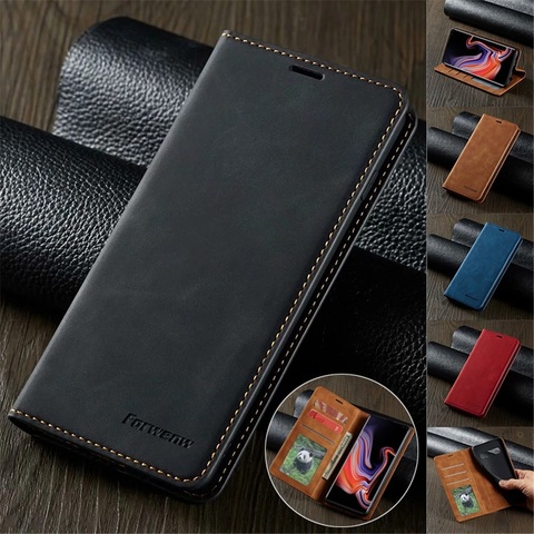 Funda de cuero ultradelgada para móvil, funda magnética de ante con tapa para iPhone 12 Mini 11 Pro XS Max XR 8 7 6s 6 Plus SE 2022 ► Foto 1/6