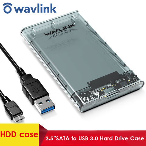 Caja de disco duro Wavlink HDD/SSD SATA a USB 3,0 para 2,5 