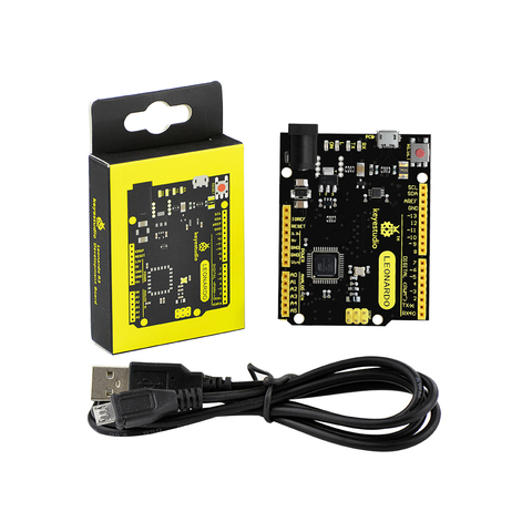 ¡Envío Gratis! Keyesstudio ATmega32U4 tarjeta de desarrollo leonardo R3 + 1M Cable Micro USB para Arduino DIY proyecto ► Foto 1/6