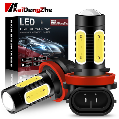 Luces LED antiniebla para coche y motocicleta, Chip COB, 6 colores, H1, H3, H4, H7, H8, H16, 9005, HB3, 9006, 880, 881, P13W, H11 ► Foto 1/6