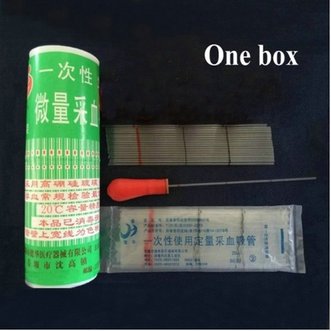 1 caja (400 uds) 40ul de vidrio desechable para extracción de sangre, tubo capilar de vidrio de vaso, pipeta micro capilar ► Foto 1/2