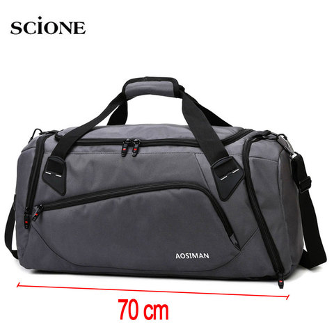 Bolsa de deporte de 70CM para hombre y mujer, bolsa de gimnasio de entrenamiento, bolso multifuncional duradero, bolsa de viaje de gran capacidad para exteriores X202A ► Foto 1/1