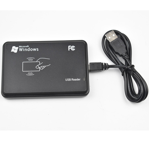 Sensor de proximidad USB inteligente rfid, lector de tarjeta NFC IC 14443A con Cable USB, color negro, 13,56 MHz, no necesita controlador ► Foto 1/4