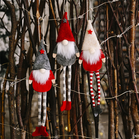 Bosque Viejo Navidad Mini muñeca de Navidad colgador de árbol colgante de Navidad para la decoración del hogar de Gnome muñeca de navidad niños regalos de Año Nuevo ► Foto 1/6