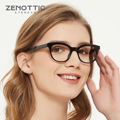 ZENOTTIC-gafas de lectura con diseño para hombres y mujeres, lentes de lectura con bloqueo de luz azul, Marco óptico de ojo de gato, gafas de hipermetropía de lectura para ordenador ► Foto 1/6