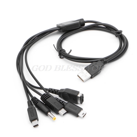 5 En 1 USB cargador de Cable de carga para Nintendo GBA SP para WII U 3DS NDSL XL DSI PSP envío de la gota ► Foto 1/6