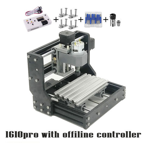 Máquina CNC 1610 PRO GRBL 1,1 Mini CNC con placa de Control sin conexión, fresadora Pcb de 3 ejes, área de trabajo de enrutador de madera de 16x10cm ► Foto 1/6