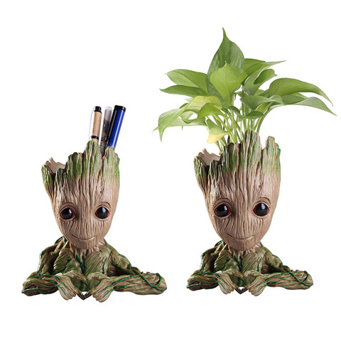 Groot-maceta de juguete para niños, organizador de PVC para jardín, maceta para flor, regalo creativo para niños ► Foto 1/6